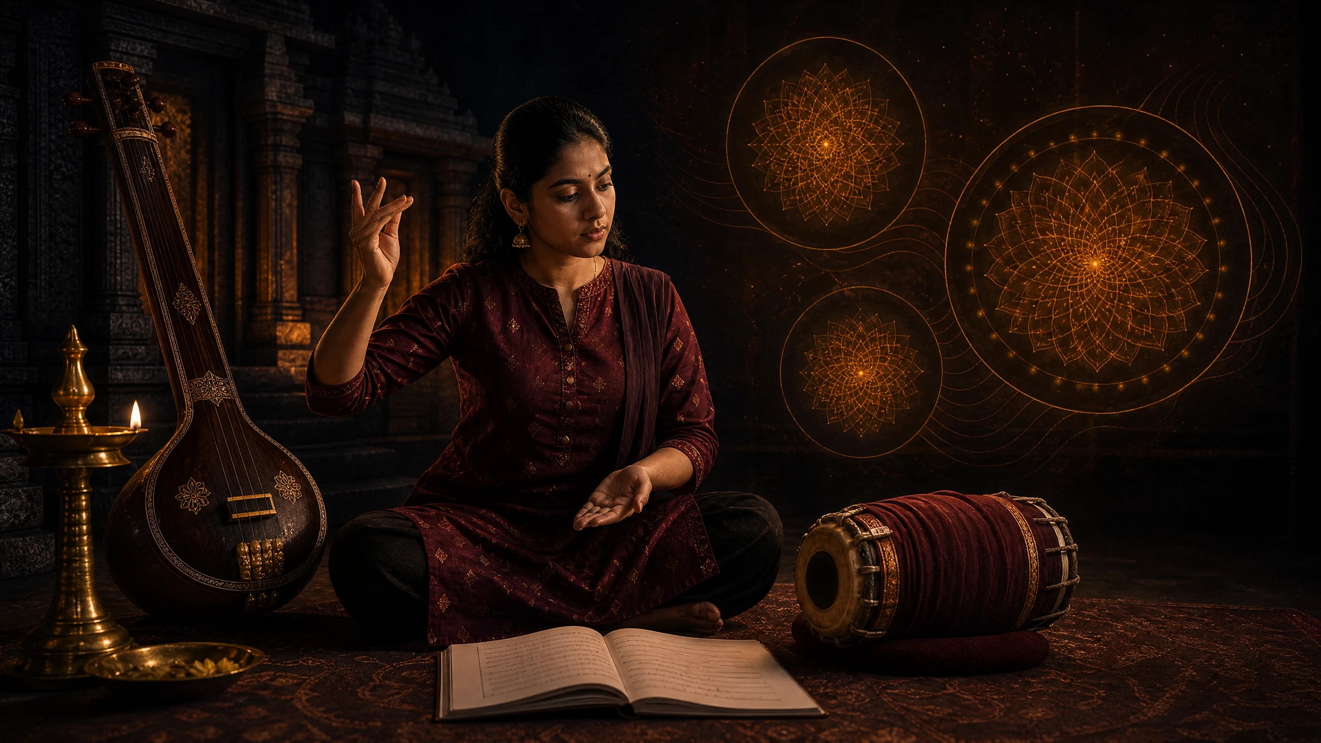 Alankara in Carnatic Music: Learn Tala Through Swara Exercises feature image for this Carnatic music guide