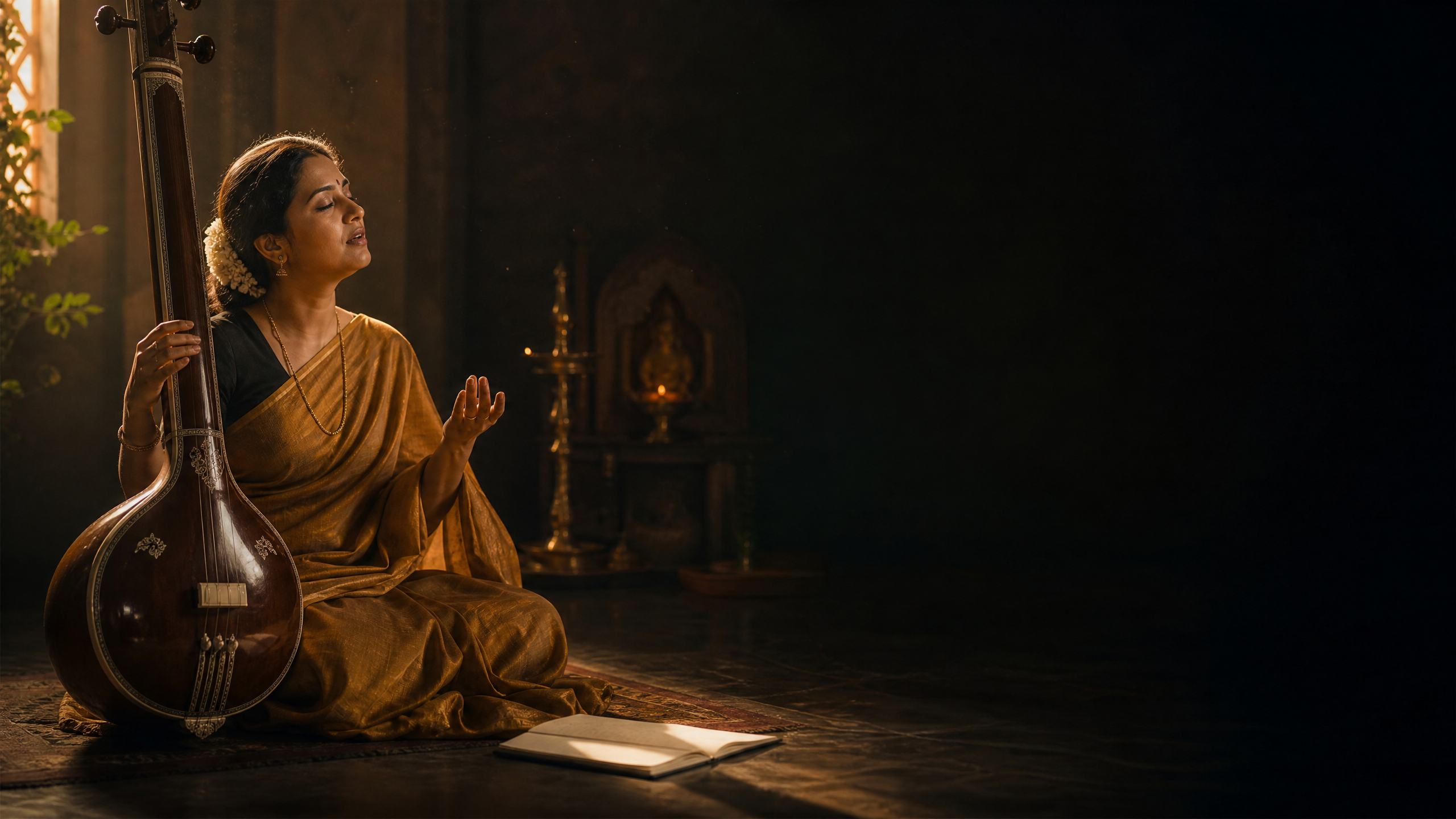 A Simple Carnatic Music Practice Routine for Busy Adults feature image for this Carnatic music guide