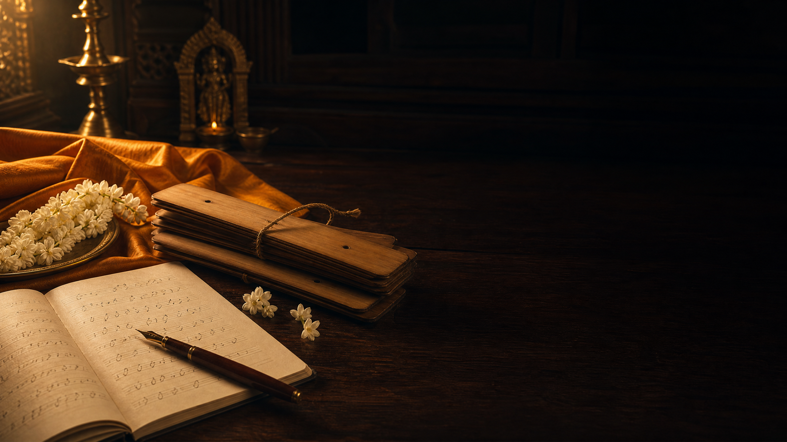 Languages of Carnatic Compositions: Telugu, Tamil, Sanskrit, Kannada and More feature image for this Carnatic music guide
