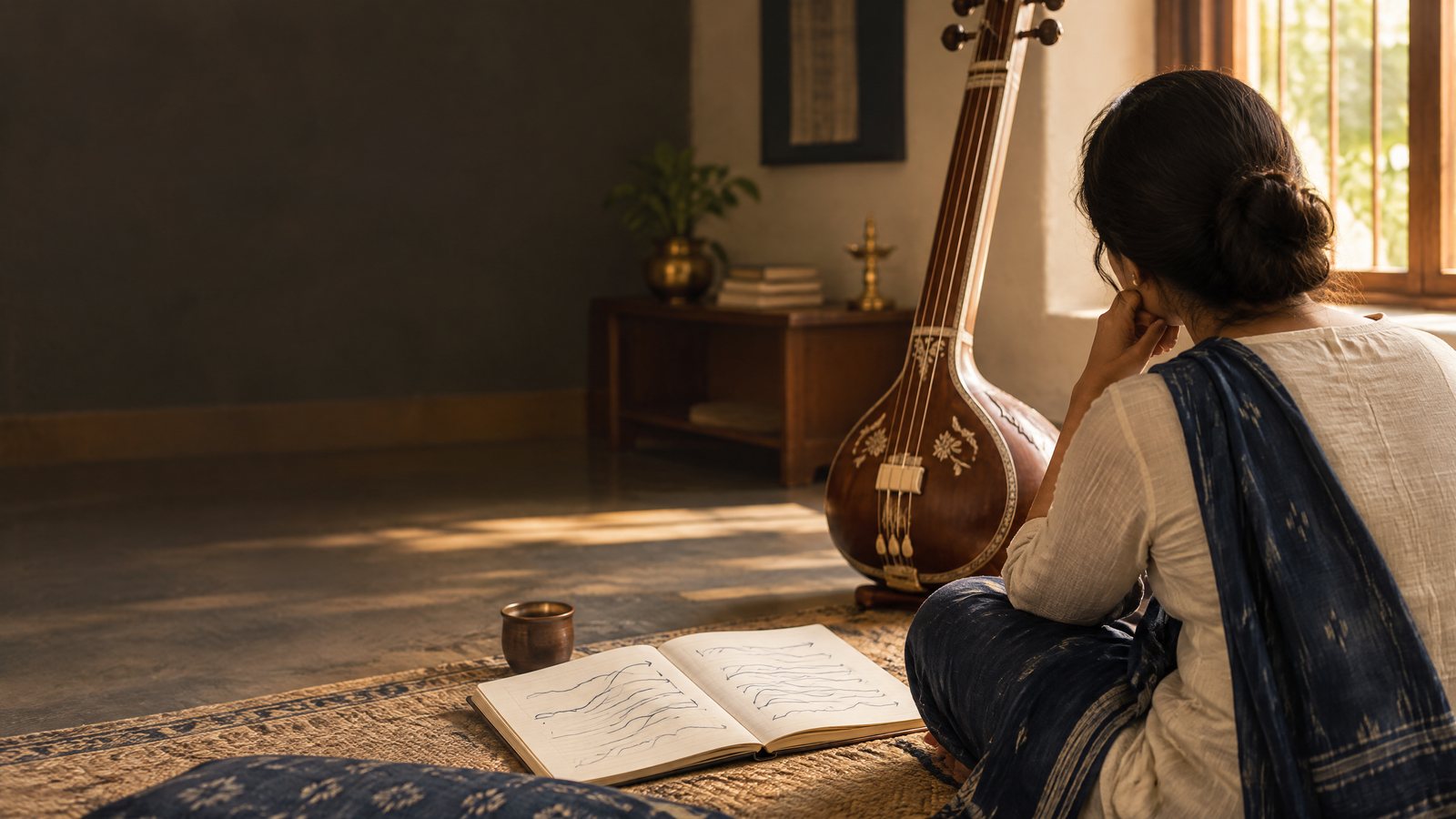 How to Learn a Carnatic Kriti by Ear: A Practice Method Between Lessons feature image for this Carnatic music guide