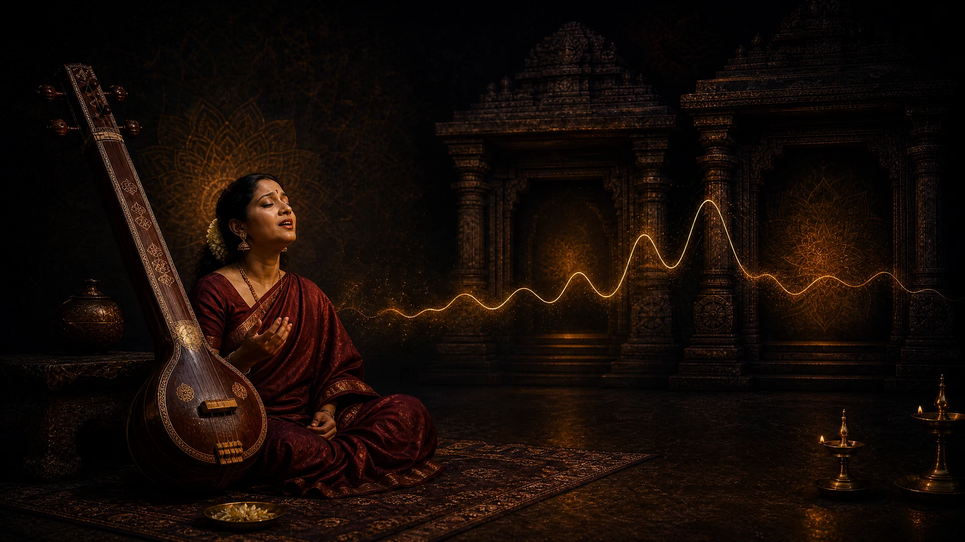 Raga Alapana Explained: How to Listen When There Is No Beat or Lyric feature image for this Carnatic music guide