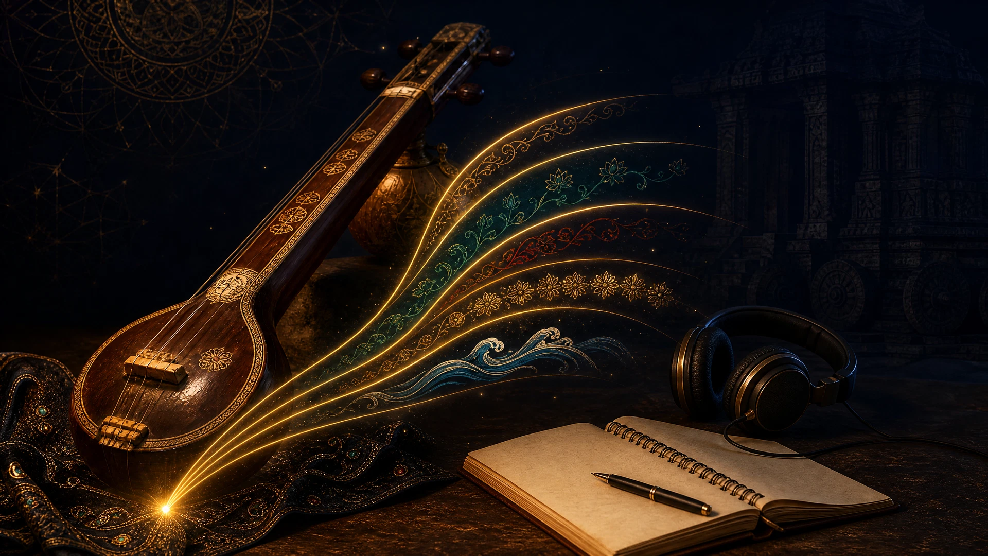 Raga Guide for Beginners: Understanding the Melodies Behind Medha's Songs feature image for this Carnatic music guide