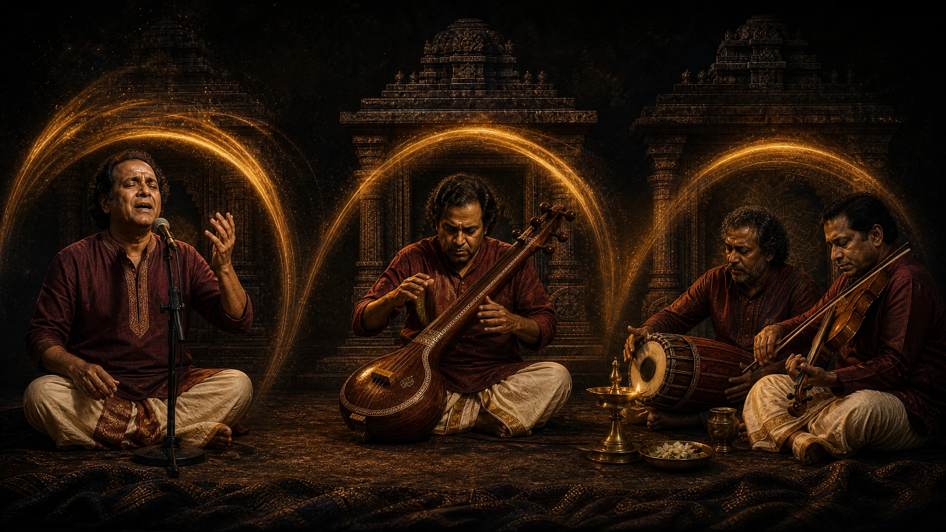 Ragam Tanam Pallavi Explained: A Beginner's Guide to Carnatic Improvisation feature image for this Carnatic music guide