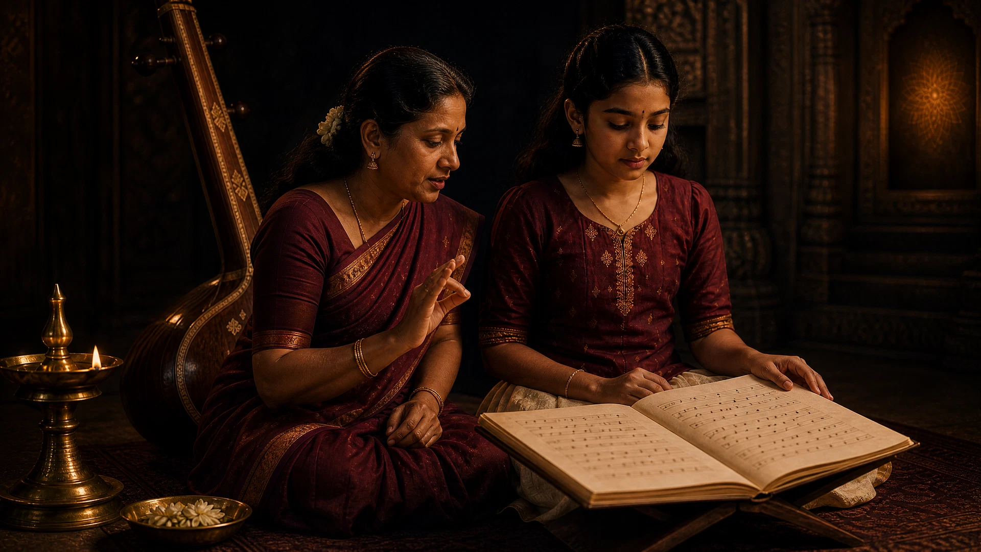 How to Read Basic Carnatic Music Notation for Beginners feature image for this Carnatic music guide