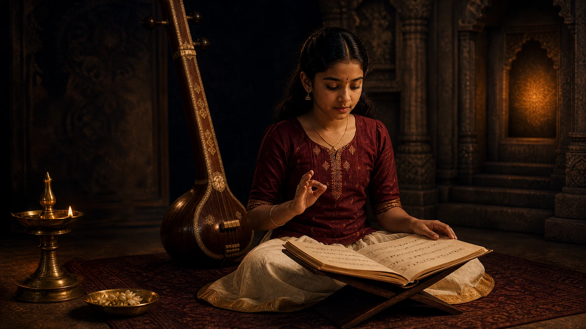 Sarali Varisai: The First Carnatic Music Lessons Explained feature image for this Carnatic music guide